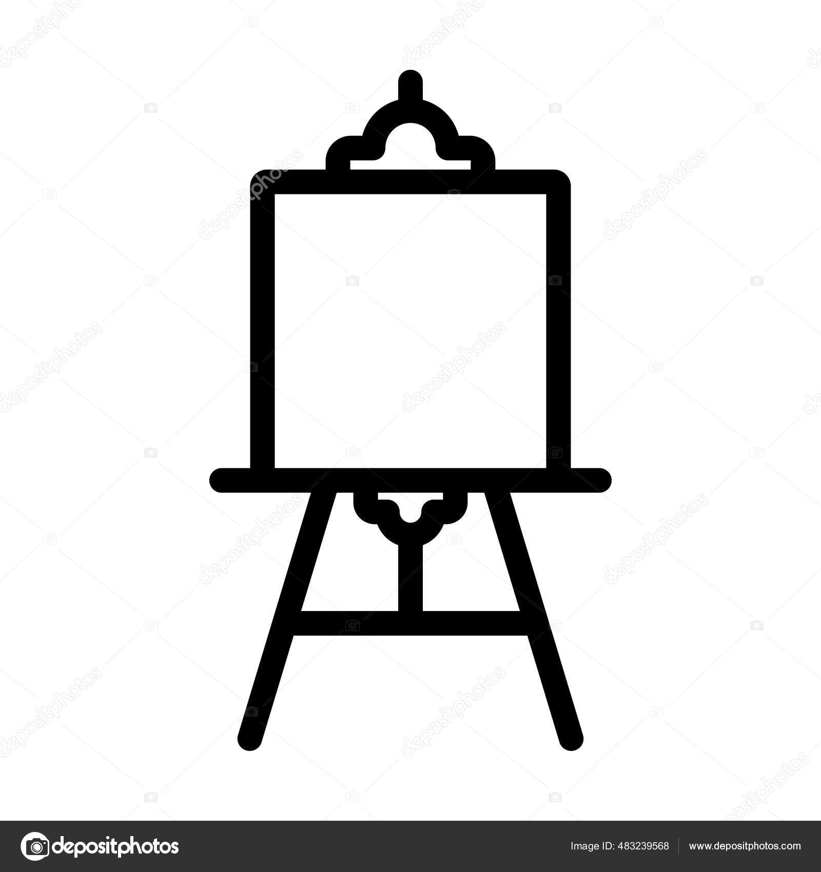 Icono Caballete Diseño Contorno Audaz Con Ancho Carrera Editable  Ilustración Vector de stock #483239568 de ©angelp, image size:1600x1700