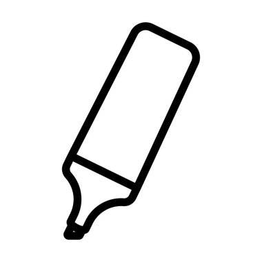 İşaretleyici Simgesi. Düzenlenebilir genişlikte kalın tasarım. Vektör İllüstrasyonu.