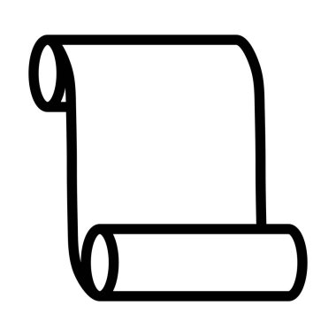 Tuval Kaydırma Simgesi. Düzenlenebilir genişlikte kalın tasarım. Vektör İllüstrasyonu.