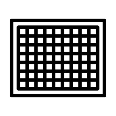 Fotoğraf Makinesi Sensörünün Simgesi. Düzenlenebilir genişlikte kalın tasarım. Vektör İllüstrasyonu.