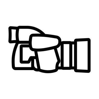 Premium Fotoğraf Makinesinin Simgesi. Düzenlenebilir genişlikte kalın tasarım. Vektör İllüstrasyonu.