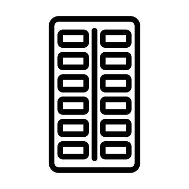 Suluboya Resim Kutusu Simgesi. Düzenlenebilir genişlikte kalın tasarım. Vektör İllüstrasyonu.