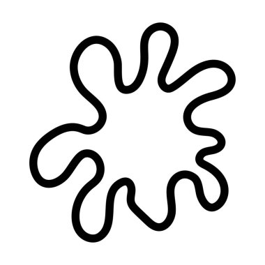 Boya Blot Simgesi. Düzenlenebilir genişlikte kalın tasarım. Vektör İllüstrasyonu.