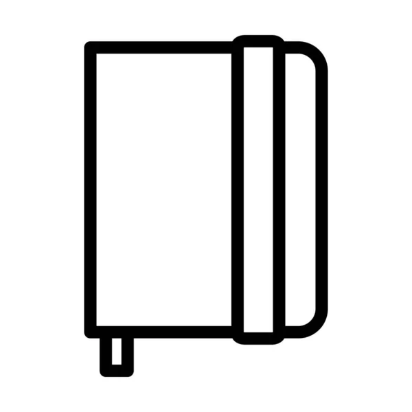 スケッチブックアイコン 編集可能なストローク幅の太字アウトラインデザイン ベクターイラスト — ストックベクタ