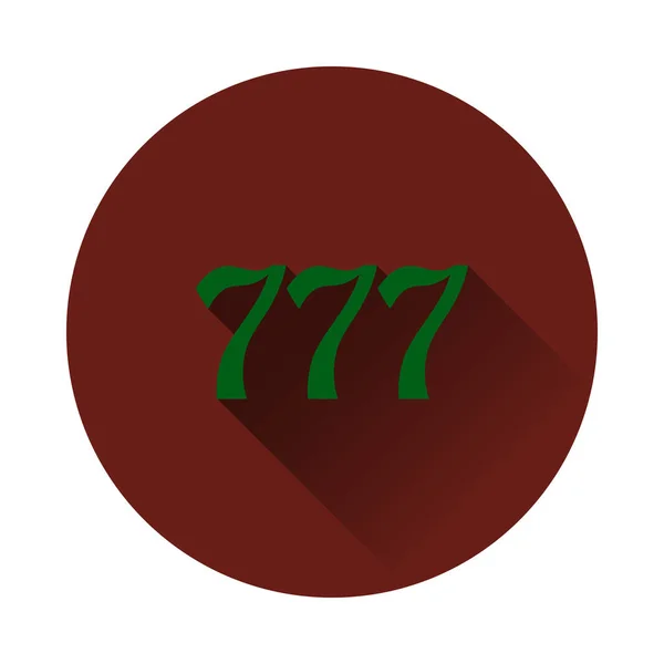 777 Εικόνα Σχέδιο Stencil Επίπεδου Κύκλου Μεγάλη Σκιά Εικονογράφηση Διανύσματος — Διανυσματικό Αρχείο