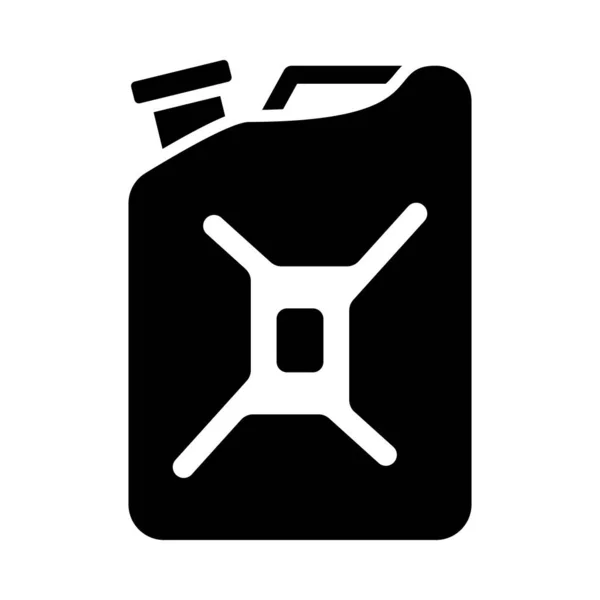 Icono Del Bidón Combustible Diseño Plantilla Negro Ilustración Vectorial — Vector de stock