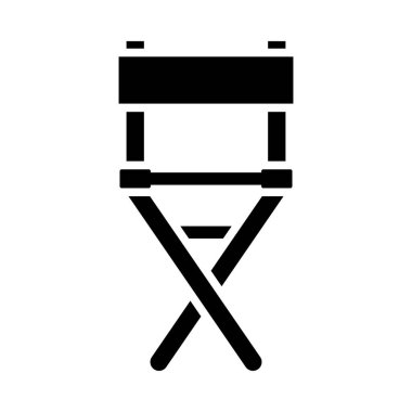 Yönetmen Simgesi. Siyah Şablon Tasarımı. Vektör İllüstrasyonu.