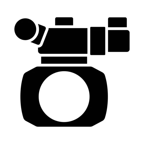 Ikona Kamery Filmowej Czarny Wzór Szablonu Ilustracja Wektora — Wektor stockowy