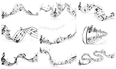müzik notaları personel seti