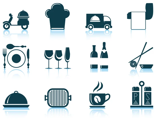 Set van restaurant pictogrammen — Stockvector