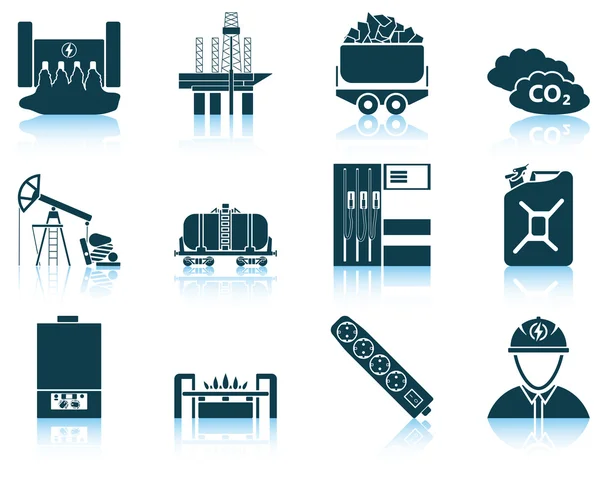 Set van energie pictogram — Stockvector