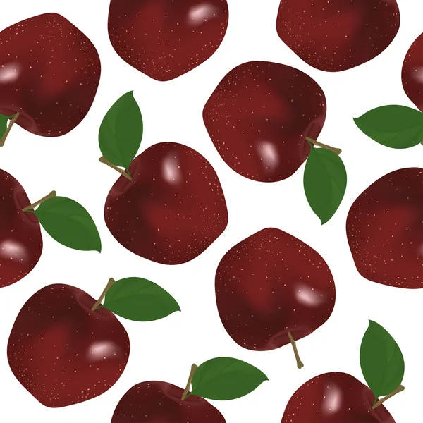 Χωρίς ραφή πρότυπο κόκκινο μήλο — Διανυσματικό Αρχείο
