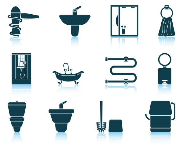 Conjunto de icono de baño — Vector de stock