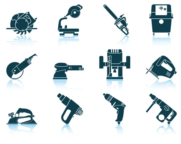Set di icone dello strumento di lavoro elettrico — Vettoriale Stock