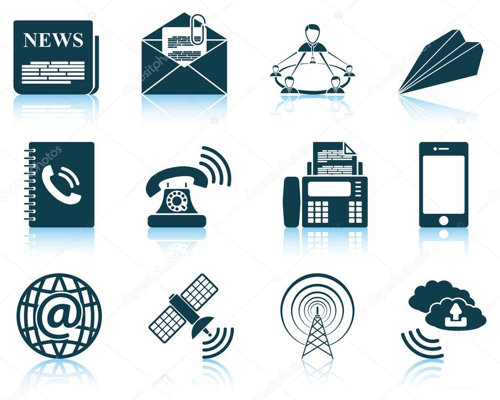 Set of communication icons