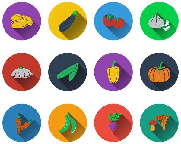 Jogo de ícones de verduras —  Vetores de Stock