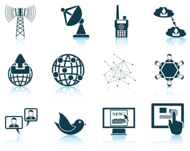 Set of communication icons clipart