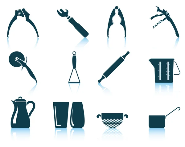 Set of utensil icons — Stock Vector