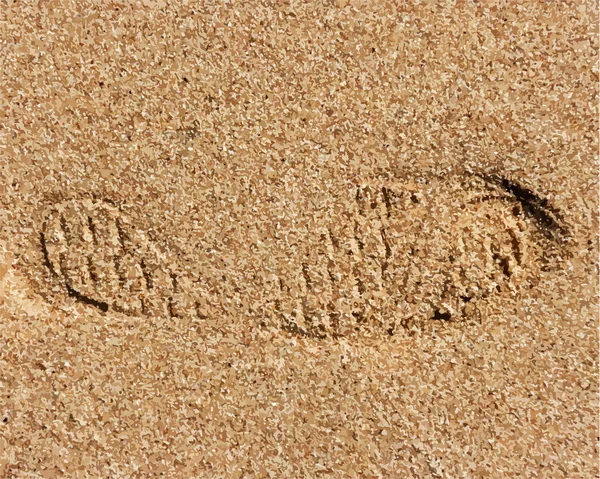 Sand texture with footprint — Stockvector