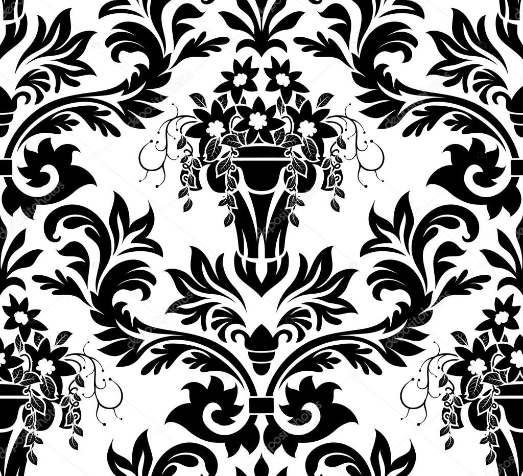 Damask seamless pattern