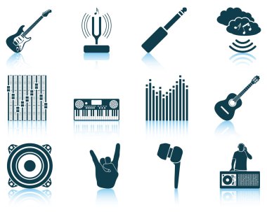 Set of musical icons. clipart