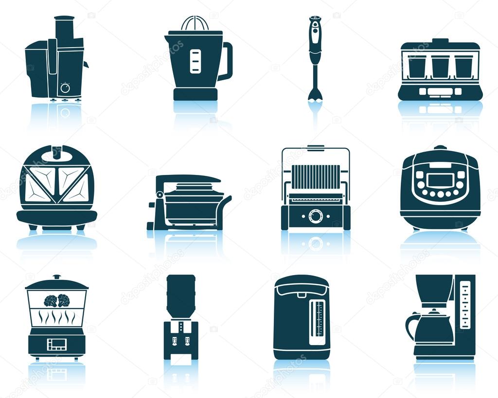 Set of kitchen equipment icons