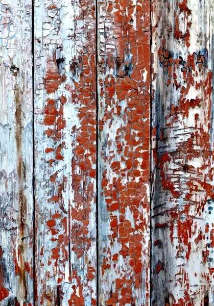 Ancienne texture en bois peint. — Image vectorielle