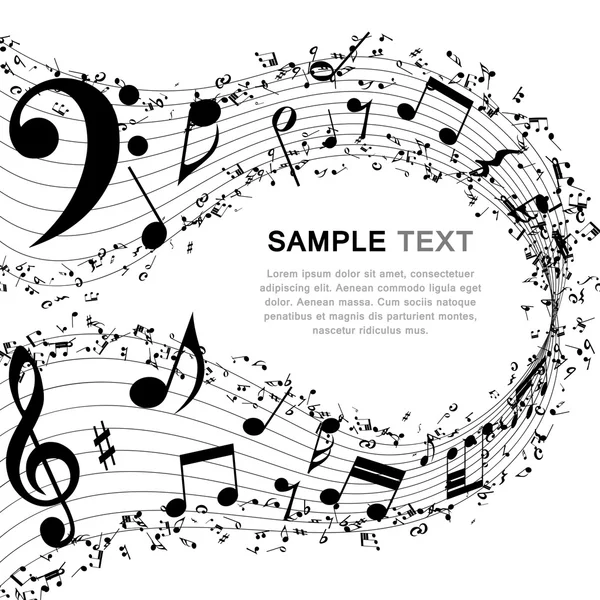 Musical notes background — Stock Vector