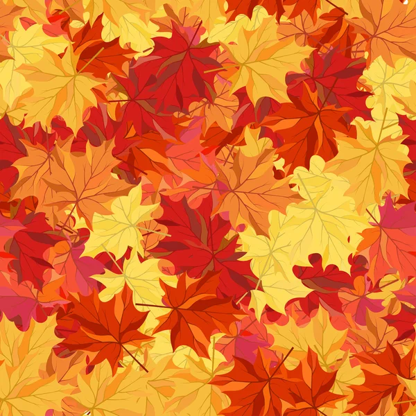 Seamless autumn maple leaves — Stock Vector