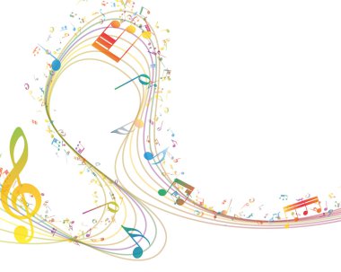 Müzik anahtar notlar satır ile