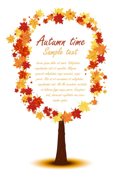 Höstens ram med lönn löv — Stock vektor