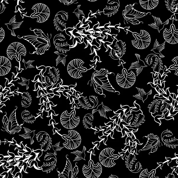 Orné floral sans couture — Image vectorielle