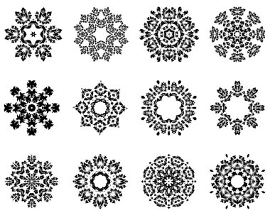 Kar taneleri şeklinde süsler