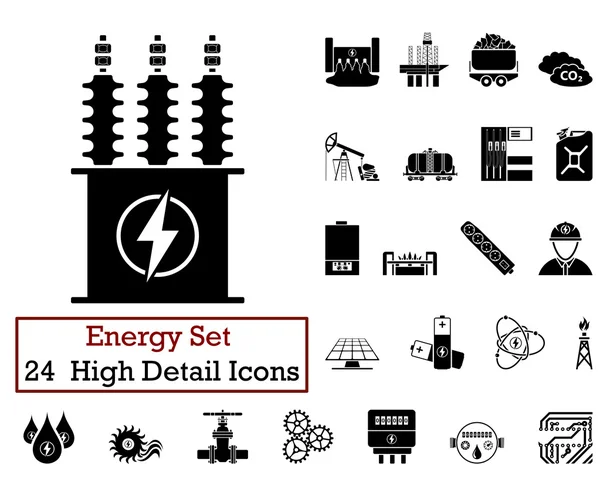 24 iconos de la energía — Vector de stock