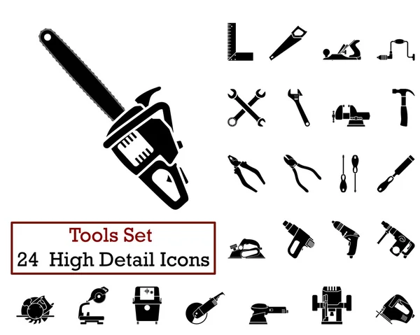 24 Tools Icons — Stock Vector