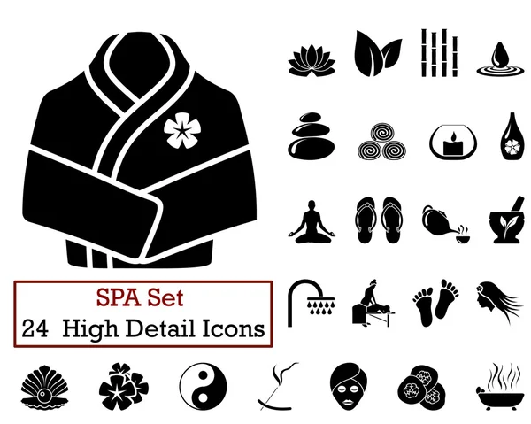 24 iconos SPA — Vector de stock