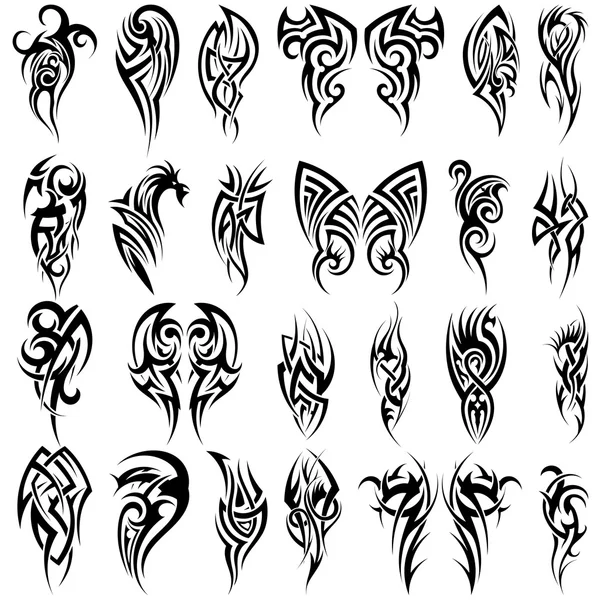 24 tribal Tattoos — Stockvector