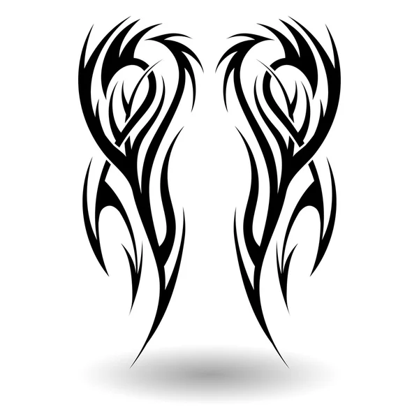 Tatouage tribal dessiné à la main — Image vectorielle