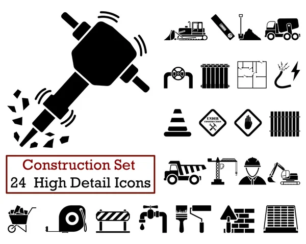 24 iconos de la construcción — Vector de stock