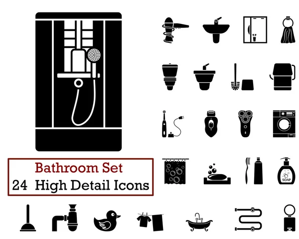 Iconos de 24 baños — Vector de stock