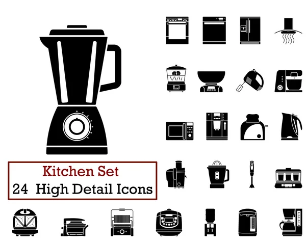 24 iconos de cocina — Vector de stock