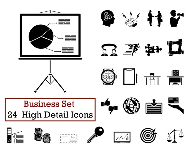 24 iconos de negocios — Vector de stock