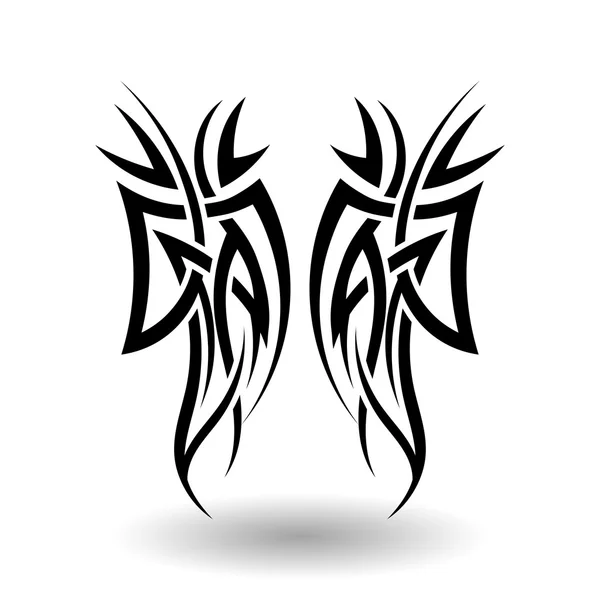 Tatouage tribal dessiné à la main — Image vectorielle