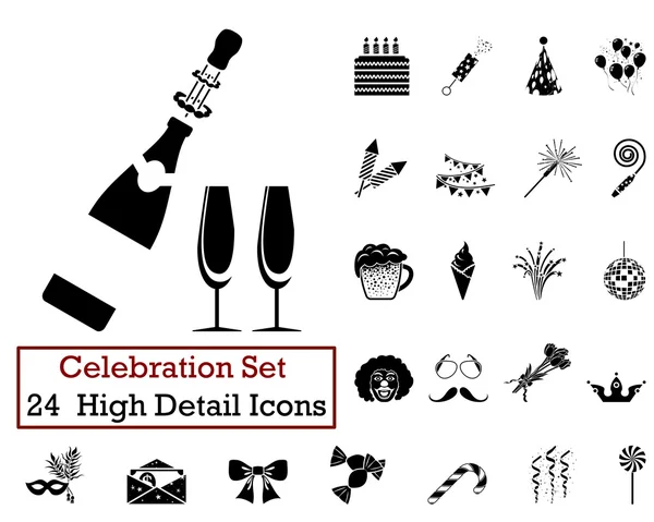 24 iconos de celebración — Vector de stock