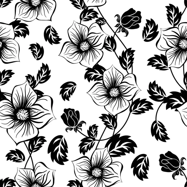 Patrón floral sin costuras — Vector de stock