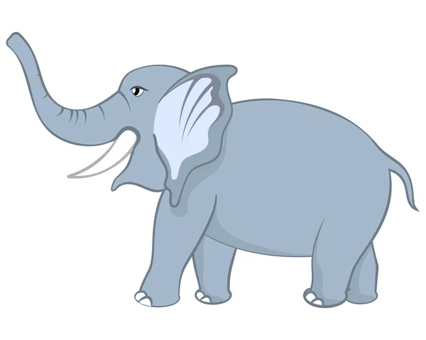 Divertido elefante de dibujos animados — Vector de stock