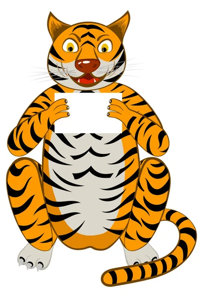 Vtipný kreslený tygr — Stockový vektor