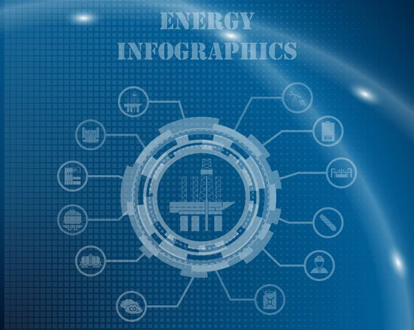 Инфографический шаблон энергии — стоковый вектор