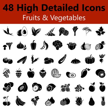 Fruits and Vegetables Smooth Icons