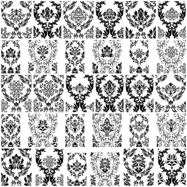 Damas motif sans couture — Image vectorielle